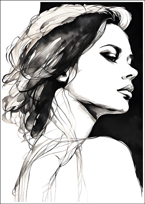 Plakat Zmysłowa Kobieta Rysunek 9