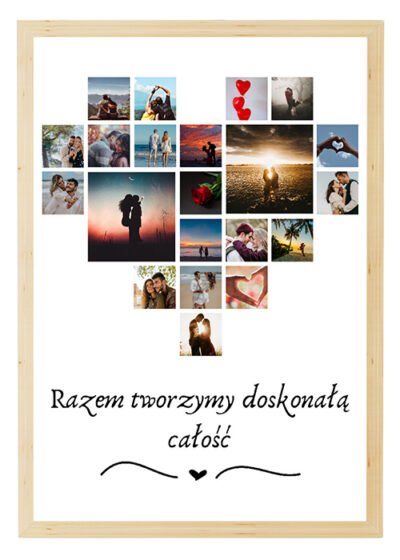 Kolaż ze zdjęć w kształcie serca