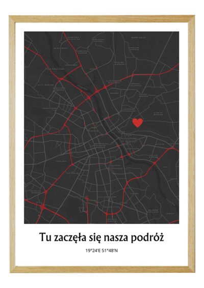 Mapa Plakat Prezent dla Par