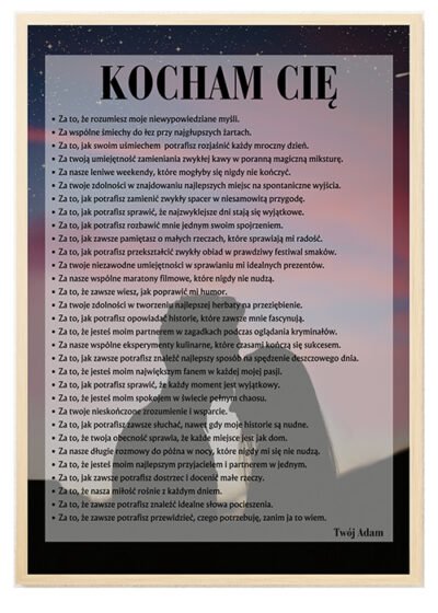 Plakat Dlaczego Cię kocham