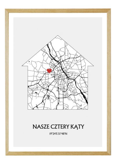 Plakat Mapa Nasze Cztery Kąty