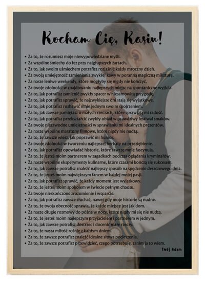 Plakat Powody za które Cię kocham