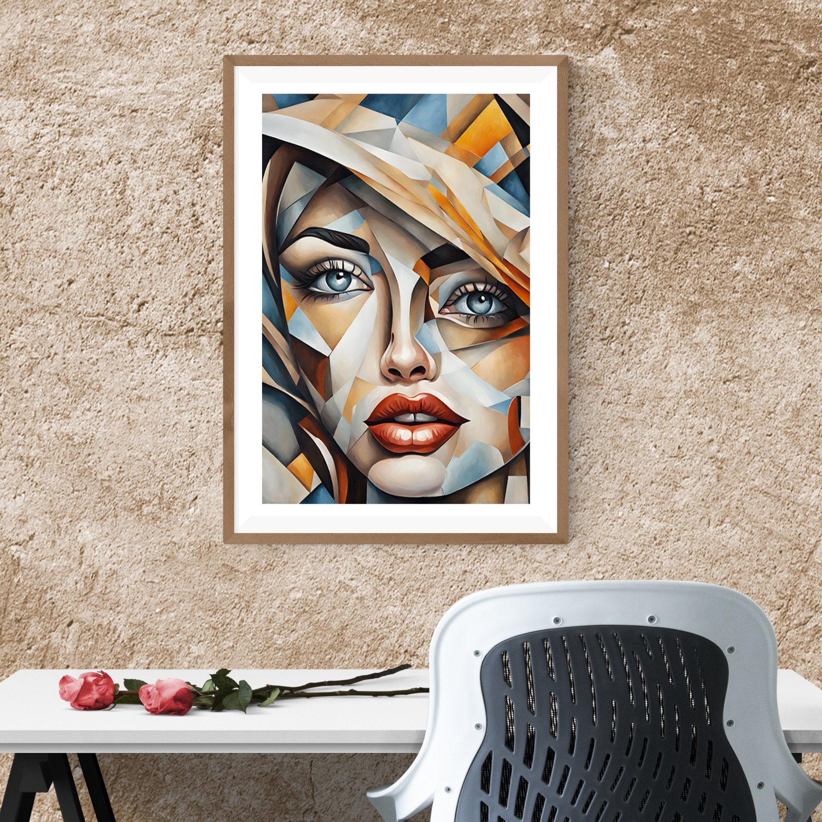 Plakat Kobieta witraż kompozycja2