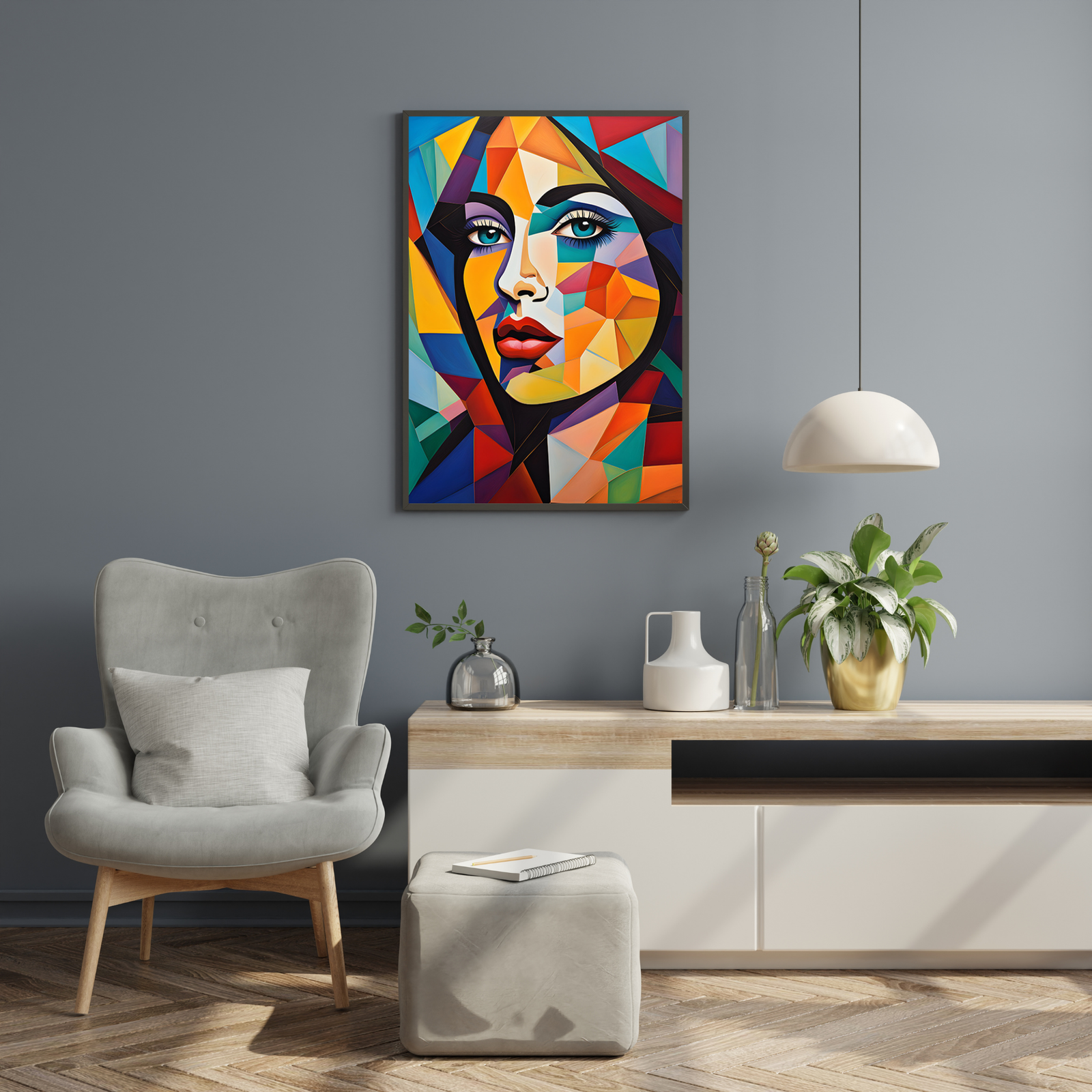 Kobieta z Kawałków Kompozycja