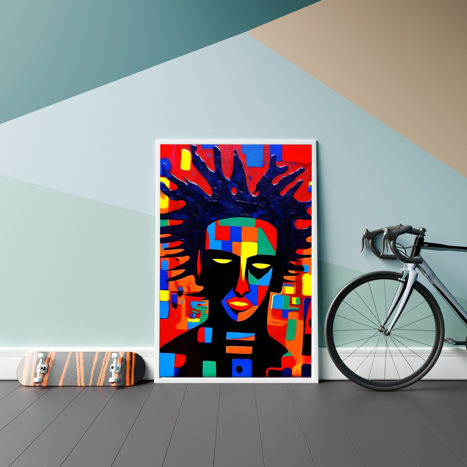 Plakat Kolorowa postać kompozycja4