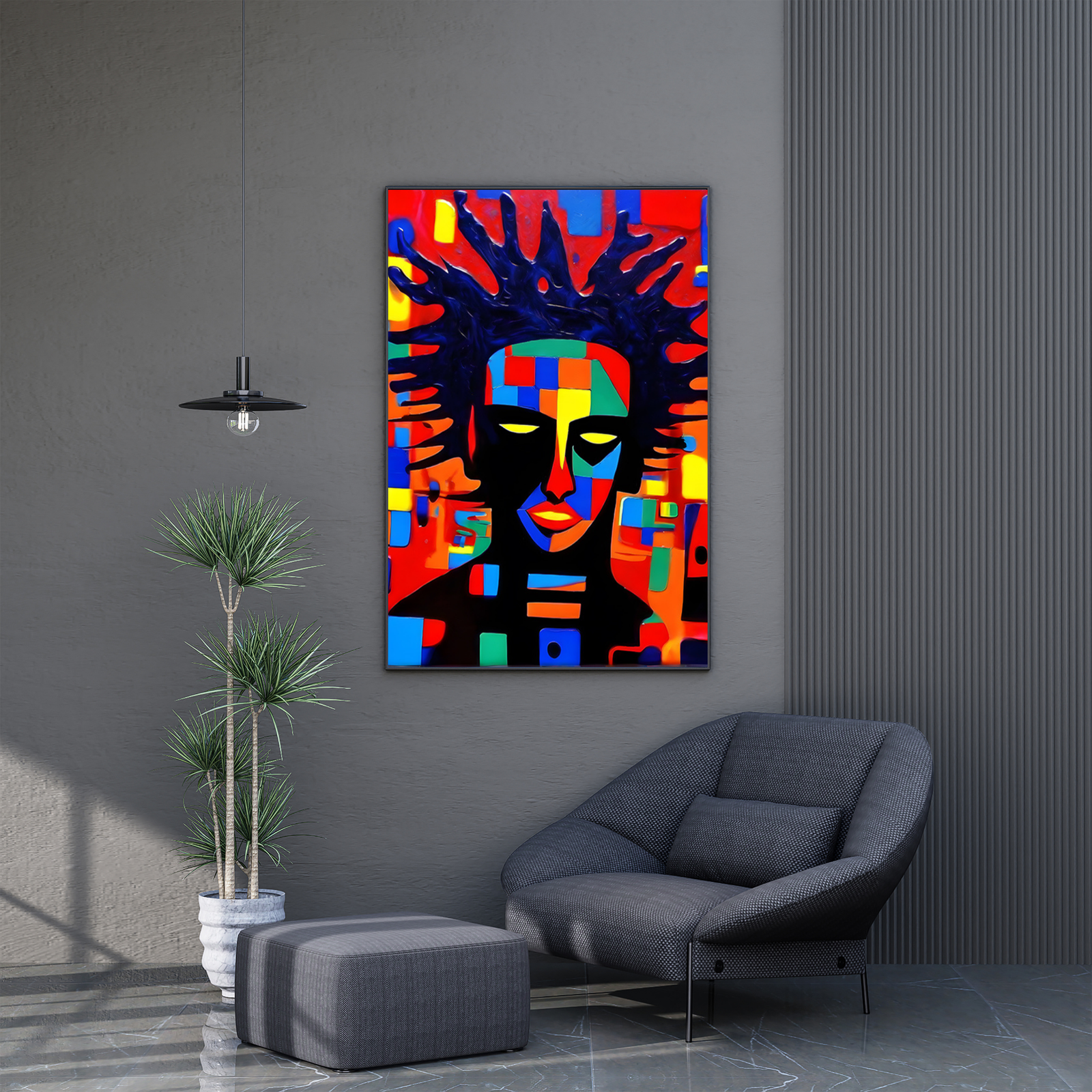 Plakat Kolorowa postać kompozycja7