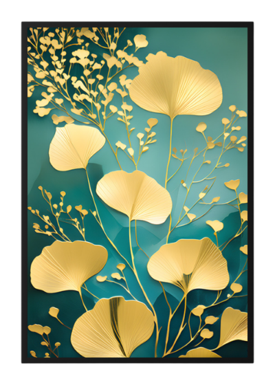 Plakat Złociste Kwiaty 2