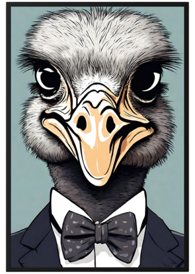 plakat_elegancki_pan_strus