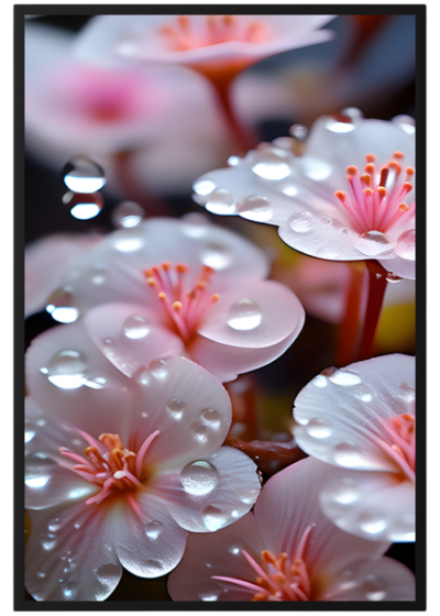 plakat_krople_na_kwiatach