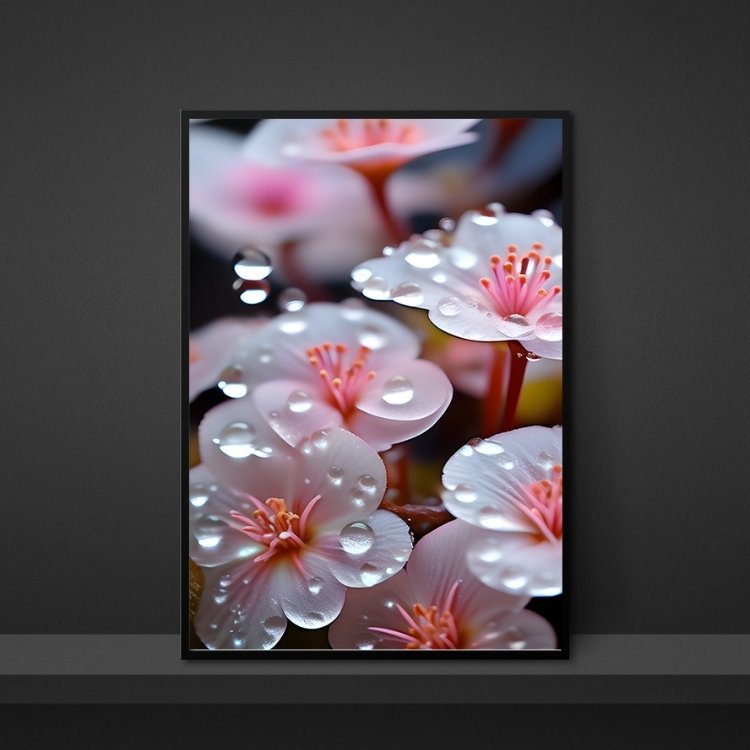 plakat_krople_na_kwiatach_kompozycja2