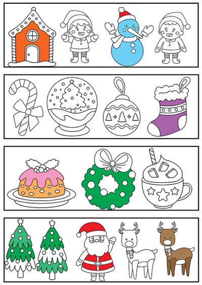 kolorowanki-xxl-pionowe - Kolorowanka-XXL-4-Świąteczne-Obrazki