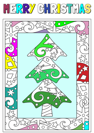 kolorowanki-xxl-pionowe - Kolorowanka-XXL-Merry-Chrismtas-2