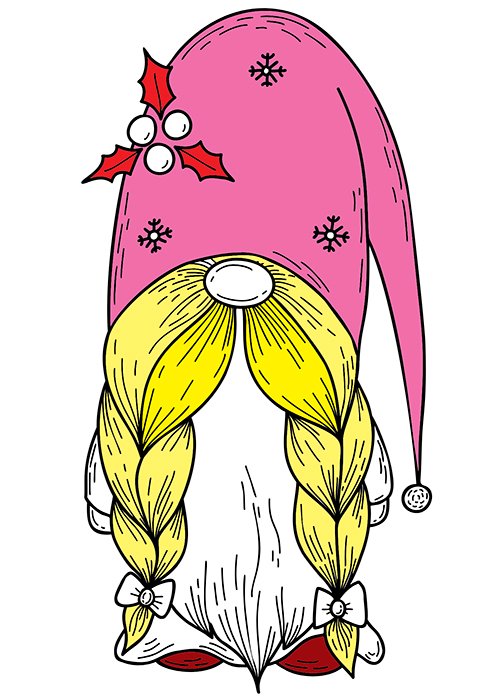 kolorowanki-xxl-pionowe - Kolorowanka-XXL-Świąteczny-Krasnal-3