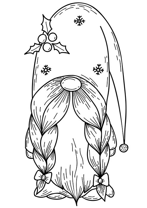 kolorowanki-xxl-pionowe - Kolorowanka-XXL-Świąteczny-Krasnal-3