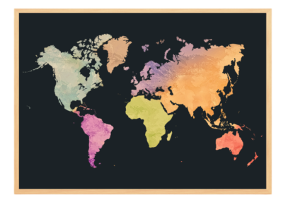 mapa świata na ścianę