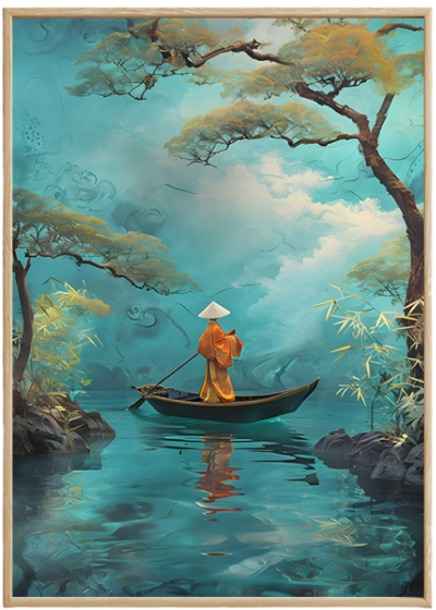 plakat_osoba_w_pomaranczowym_kimono_kompozycja1