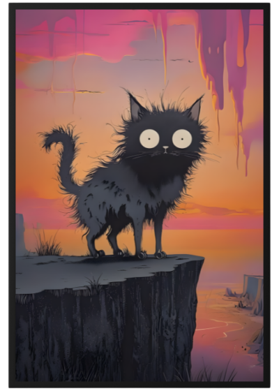 plakat_zadziwiony_zyciem_kot