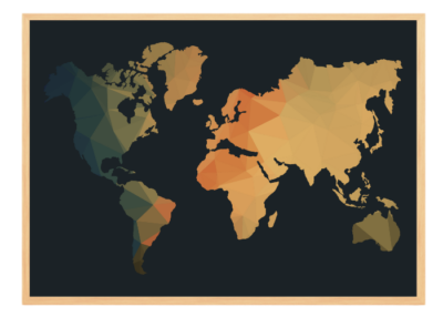 ścienna mapa świata
