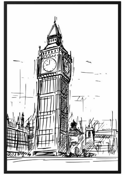 Big Ben Plakat Szkic