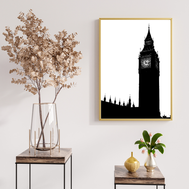 Plakat Big Ben Czarno-Biały Kompozycja2