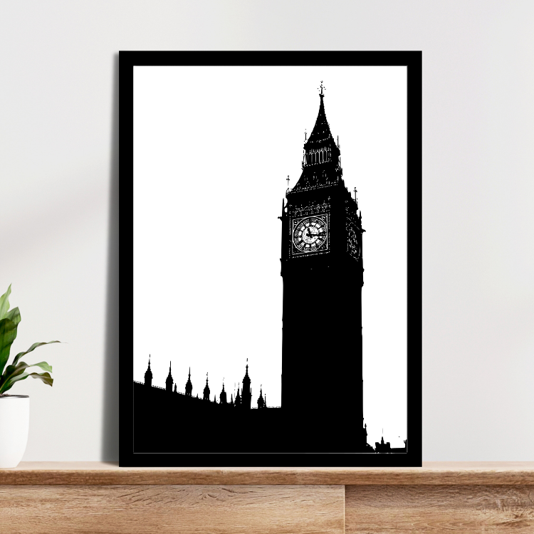 Plakat Big Ben Czarno-Biały Kompozycja5