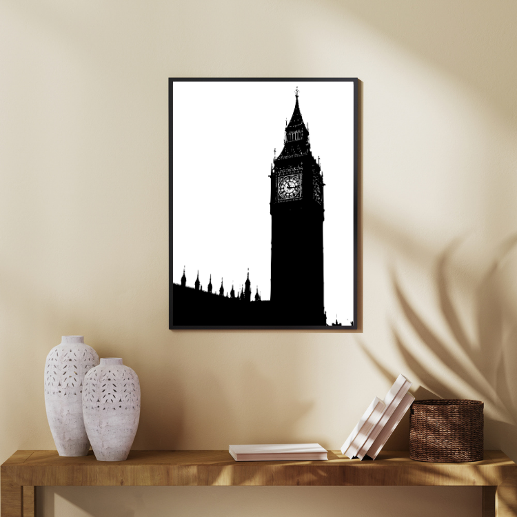 Plakat Big Ben Czarno-Biały Kompozycja6