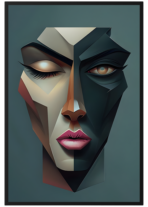 Plakat Geometryczna Twarz Kompozycja1