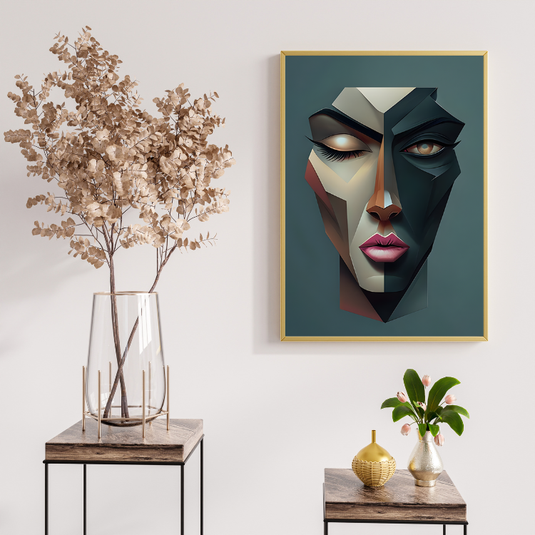 Plakat Geometryczna Twarz Kompozycja2
