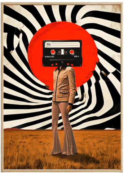 Plakat Głowa Z Kasetą