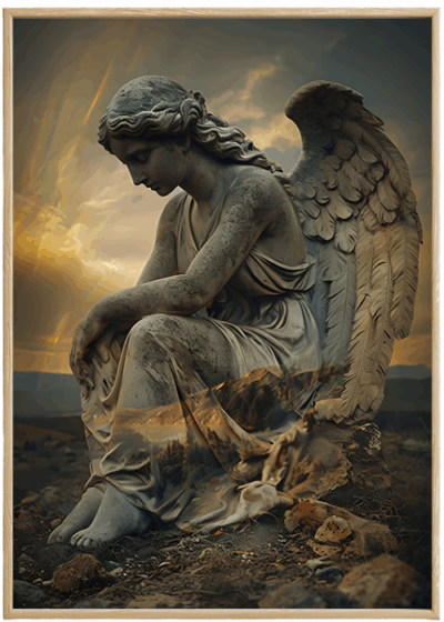 Plakat Kamienny Anioł Na Pustkowiu