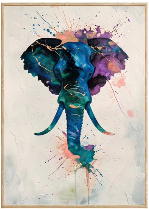 Plakat Kolorowy Słoń