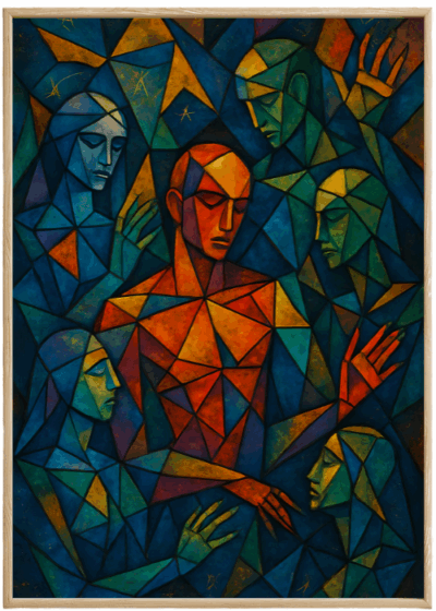 Plakat Kubistyczne Postacie