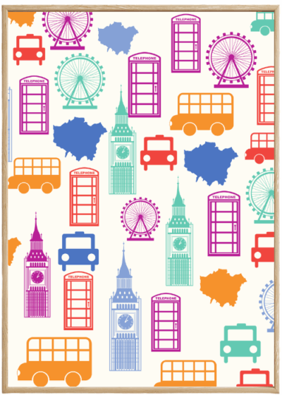 Plakat Londyn Kolorowy