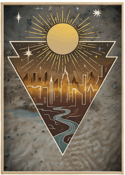 Plakat Miasto W Trójkącie