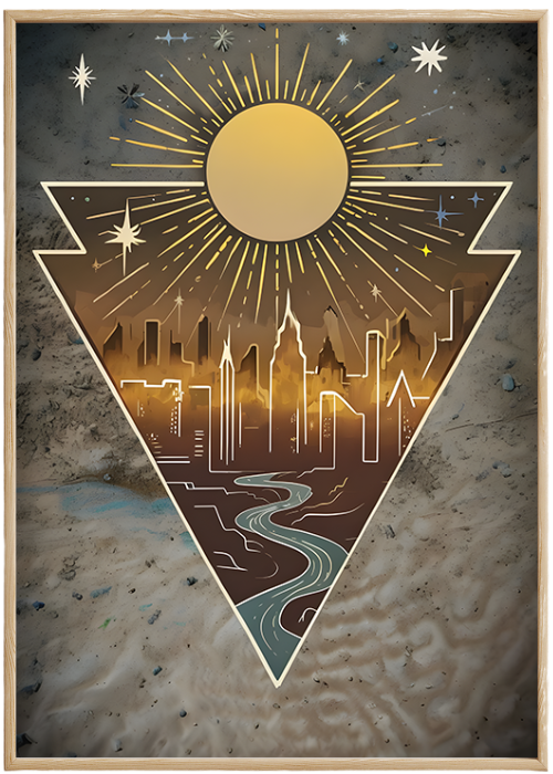 Plakat Miasto W Trójkącie