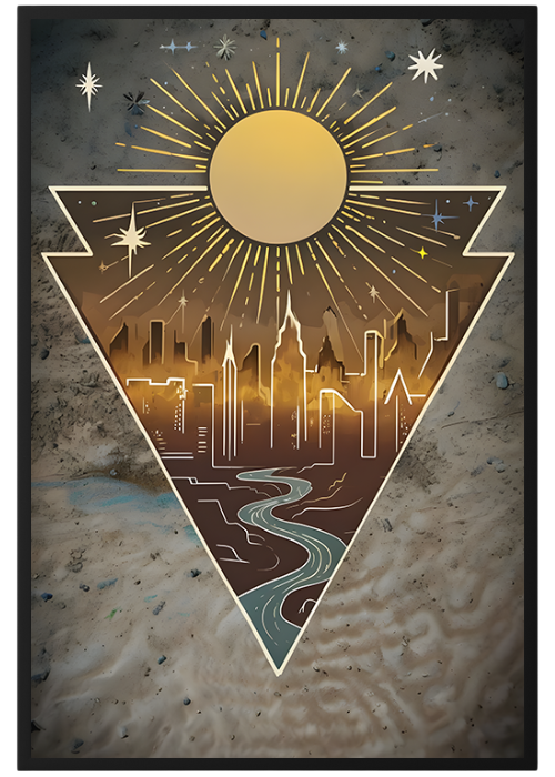 Plakat Miasto W Trójkącie Kompozycja1