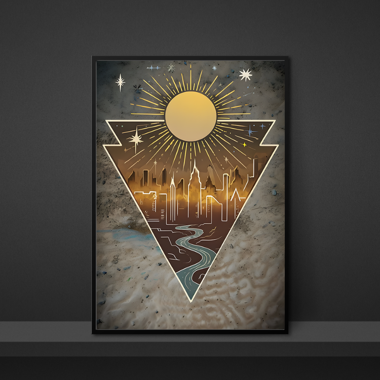 Plakat Miasto W Trójkącie Kompozycja2