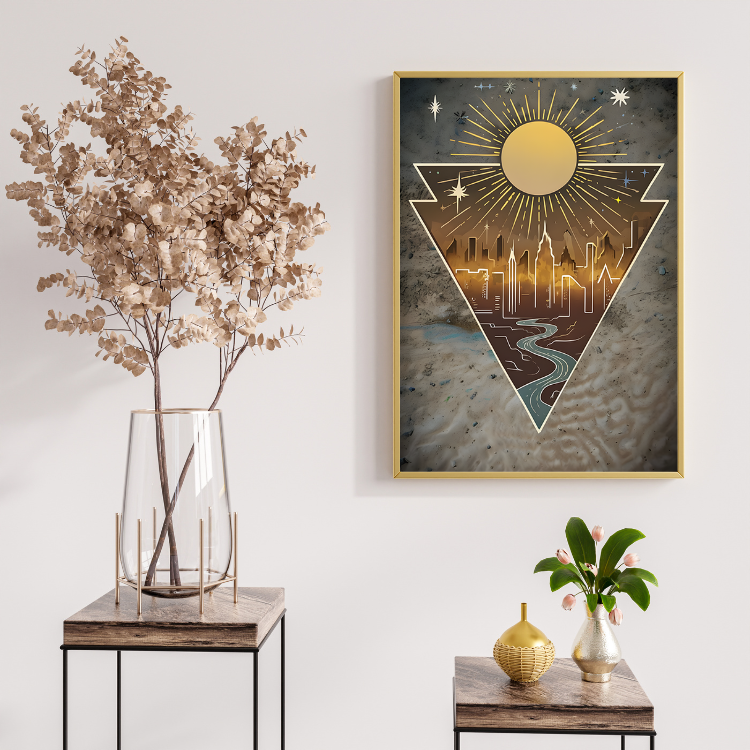 Plakat Miasto W Trójkącie Kompozycja3