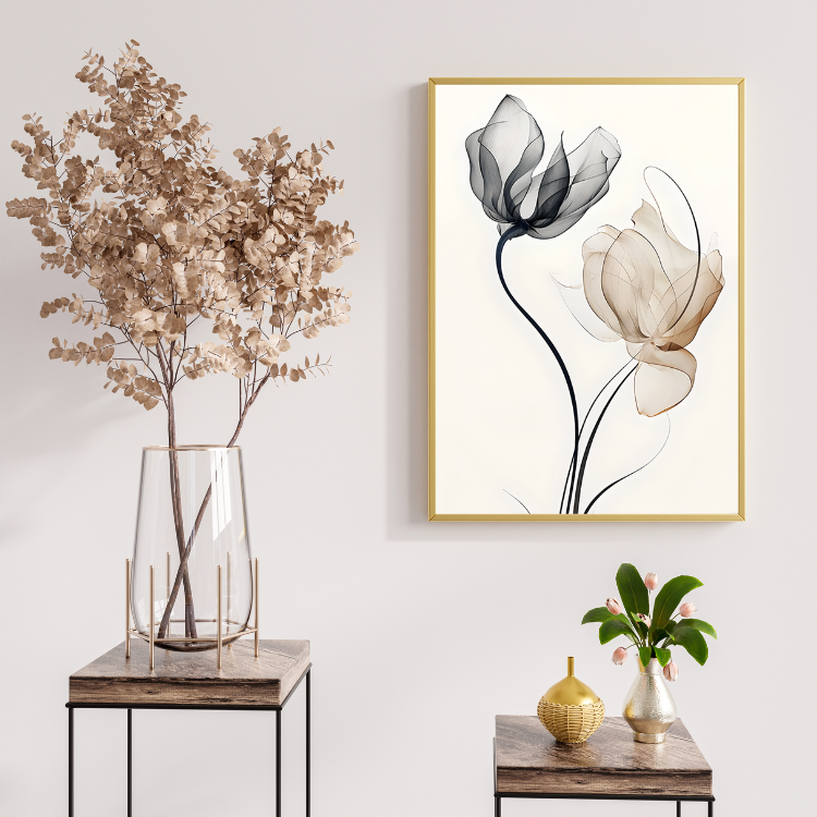 Plakat Minimalistyczne Kwiaty Kompozycja2