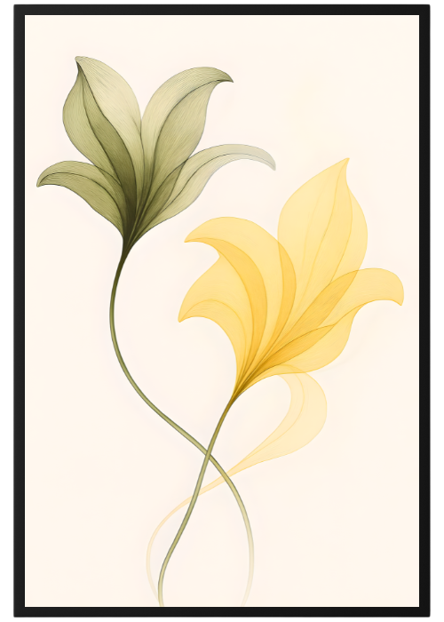 Plakat Minimalistyczne Kwiaty Pastelowe