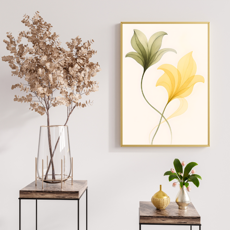 Plakat Minimalistyczne Kwiaty Pastelowe Kompozycja3