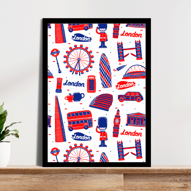 Plakat O Londynie Po Angielsku Kompozycja2