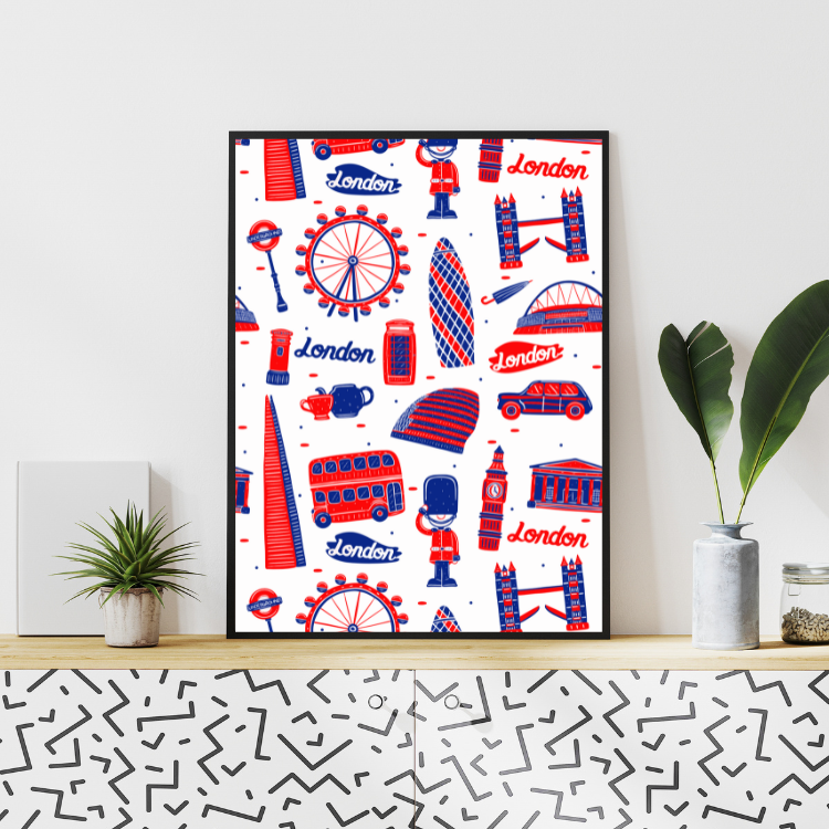 Plakat O Londynie Po Angielsku Kompozycja5