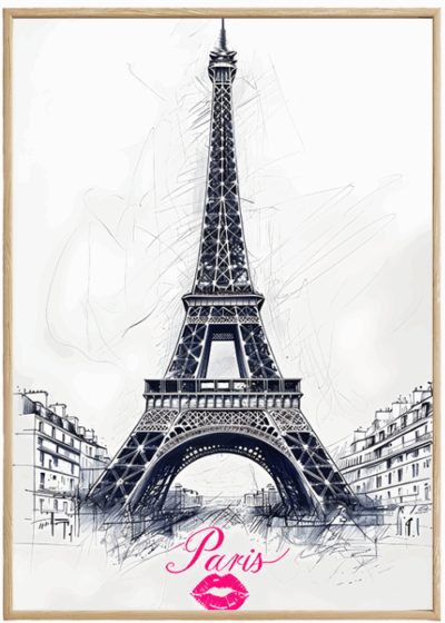Plakat Szkic Wieży Eiffla