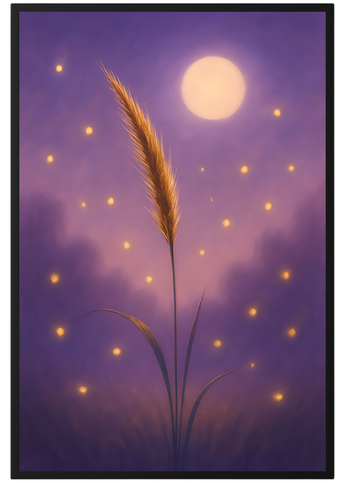 Plakat Trawa I Księżyc Kompozycja 1