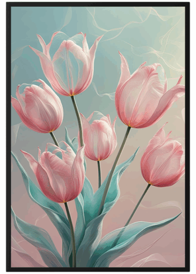 Plakat Tulipany Akwarela