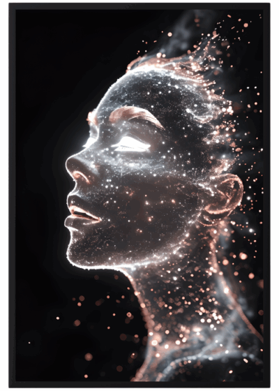 Plakat Twarz Z Gwiezdnych Cząsteczek