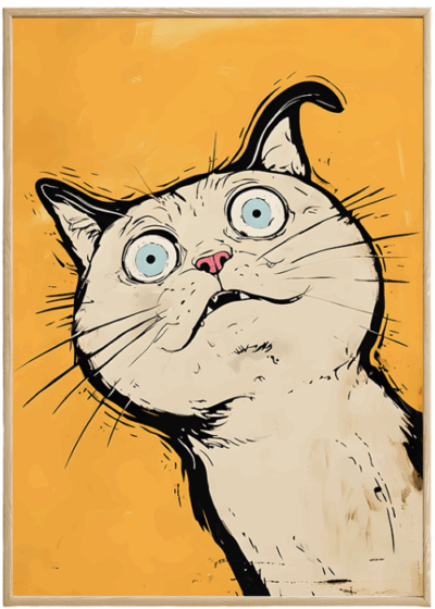 Plakat Zaskoczony Kot