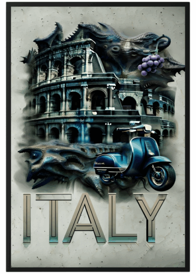 Plakat Włochy Nowocześnie
