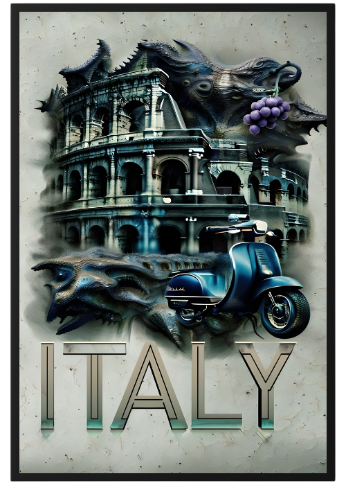 Plakat Włochy Nowocześnie